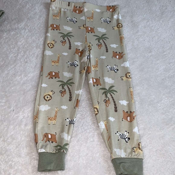 NWT Milkberry Safari Animals 12M 2 pc Bamboo Pajama Set PJs - Picture 5 of 6